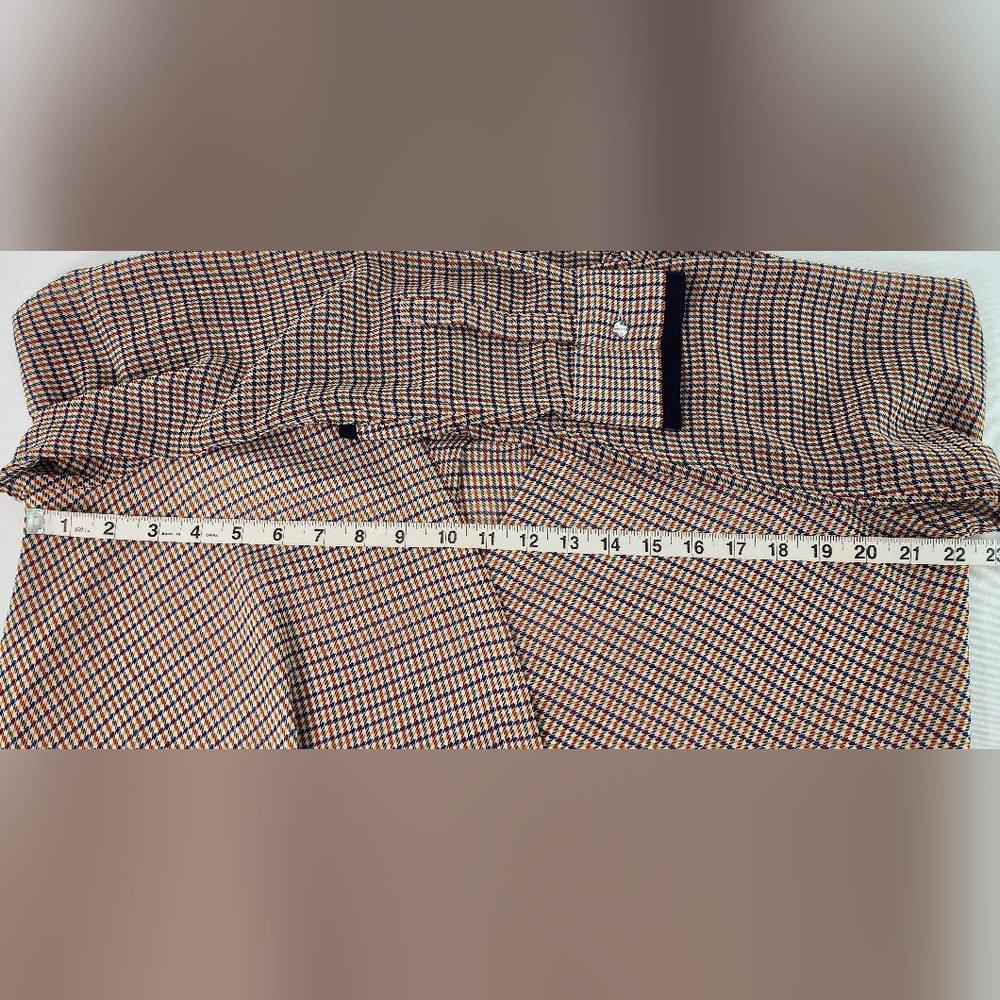 Dkny V-Neck Houndstooth Pattern Asymmetrical Blou… - image 7